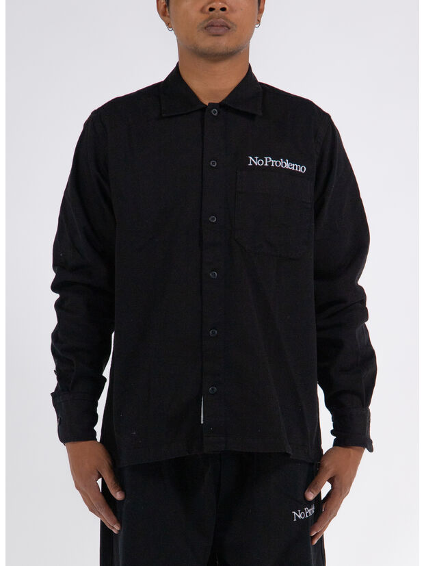 CAMICIA NO MINI PROBLEMO UNIFORM, BLK BLACK, large