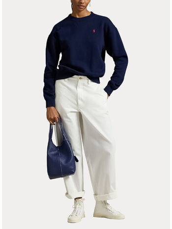 FELPA RICAMATA, CRUISE NAVY, small