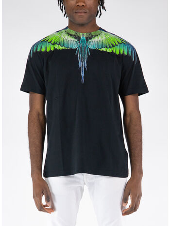 T-SHIRT ICON WINGS BASIC, 1050 BLACK LIGHT GREEN, small