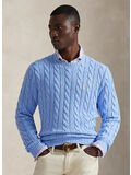 MAGLIA IN COTONE A TRECCE, AUSTIN BLUE, thumb