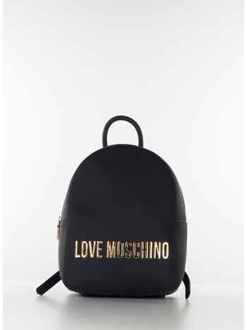 ZAINO ECOPELLE CON LOGO, 000 NERO, small