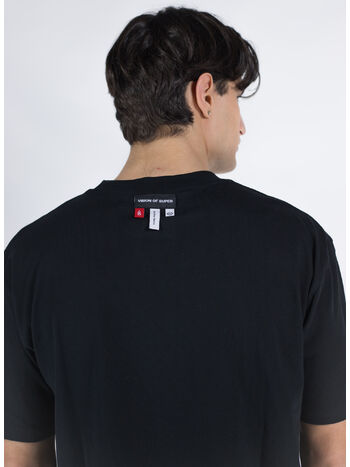 T-SHIRT WITH PUFFY VOS PRINT, BLACK, small