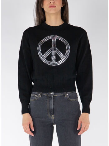 MAGLIONE GIROCOLLO CON LOGO, A2555, small