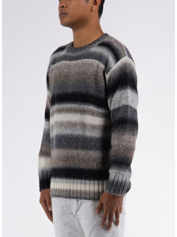 MAGLIONE GIROCOLLO RIGATO, , small