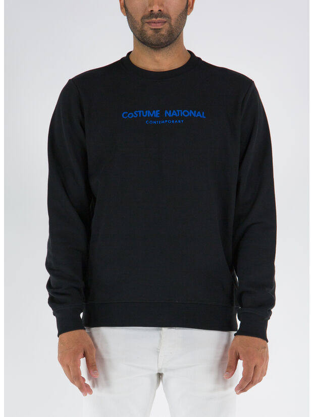 FELPA CON LOGO, NERO, large