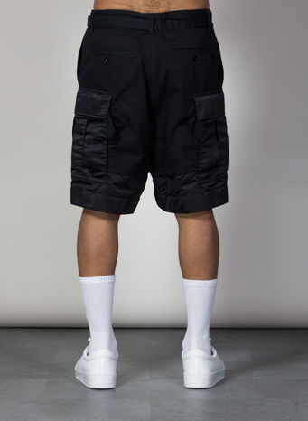 BERMUDA FABRIC COMBO SHORT, BLACK1, small