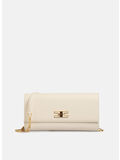BORSA BAGUETTE CON PLACCA LOGO, 193 BURRO, thumb