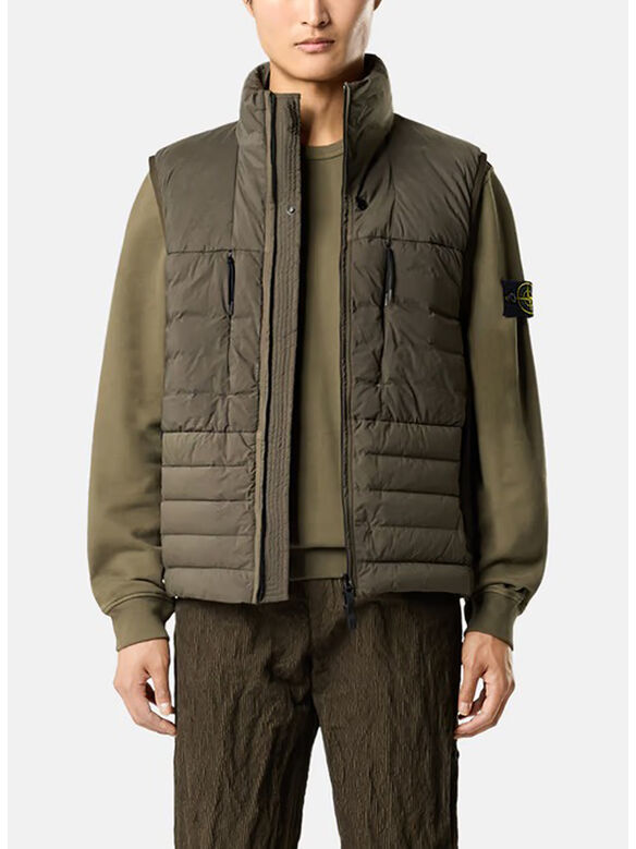 FELPA GIROCOLLO BRUSHED ORGANIC COTTON FLEECE, V0054 MILITARY GREEN, medium