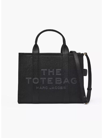 BORSA THE LEATHER MEDIUM TOTE, 001 BLACK, small