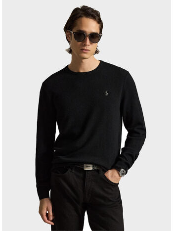 MAGLIONE GIROCOLO, POLO BLACK, small