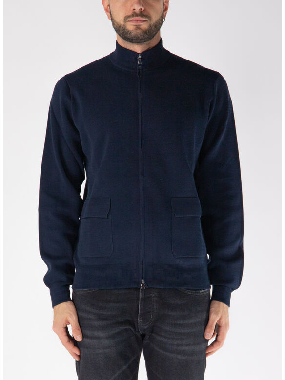 FELPA FULL ZIP CON TASCHE, 890, medium