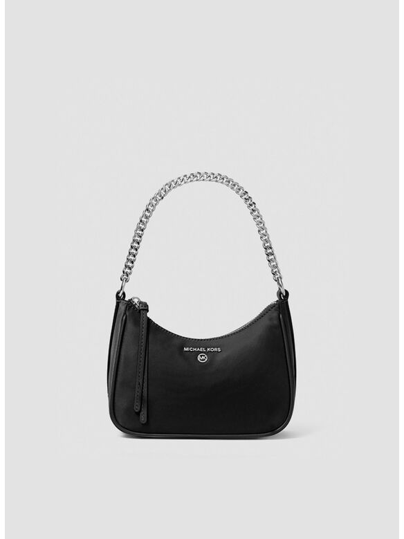BORSA JET SET CHARM PICCOLA IN GABARDINE DI NYLON, 001 BLACK, medium