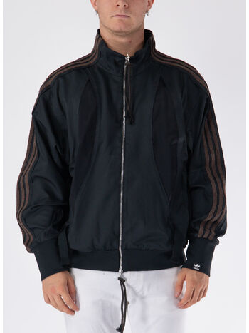 FELPA FULL ZIP SFTM, BLACK/BRWON, small