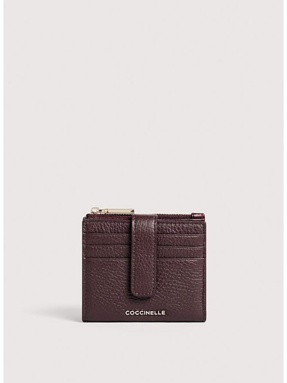 PORTAFOGLIO METALLIC SOFT LEATHER, W20 BRUNETTE, medium