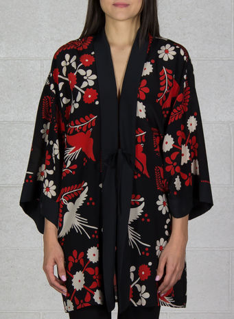 KIMONO IN SETA STAMPA TERRAZZO DECORATO, , small