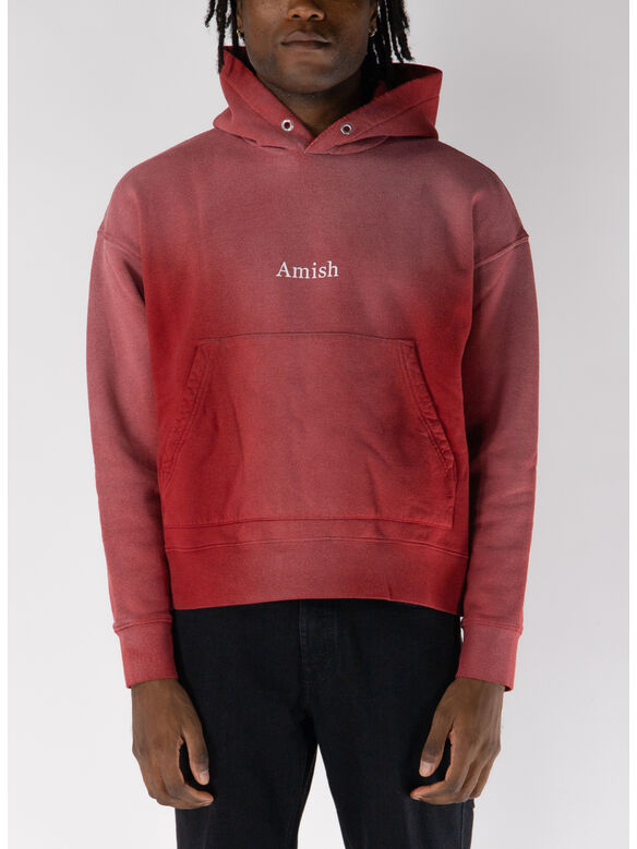 FELPA HOODIE CON LOGO STAMPATO, C0511 USED EARTH RED, medium