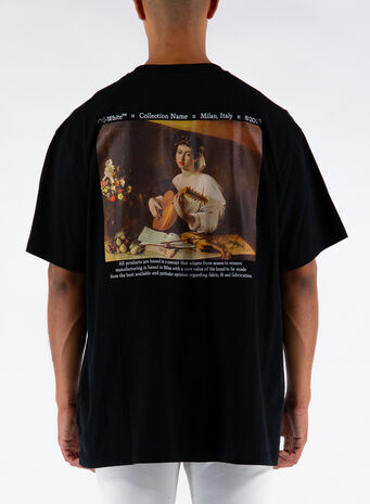 T-SHIRT CARAVAGGIO LUTE S/S OVER TEE, 1084BLACKMULTI, small