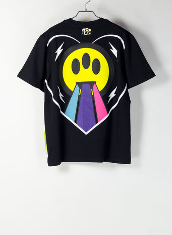 T-SHIRT STAMPA SMILE, 110BLACK, small