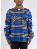CAMICIA INTIAL PRINT FLANNEL, 109 COBALT, thumb
