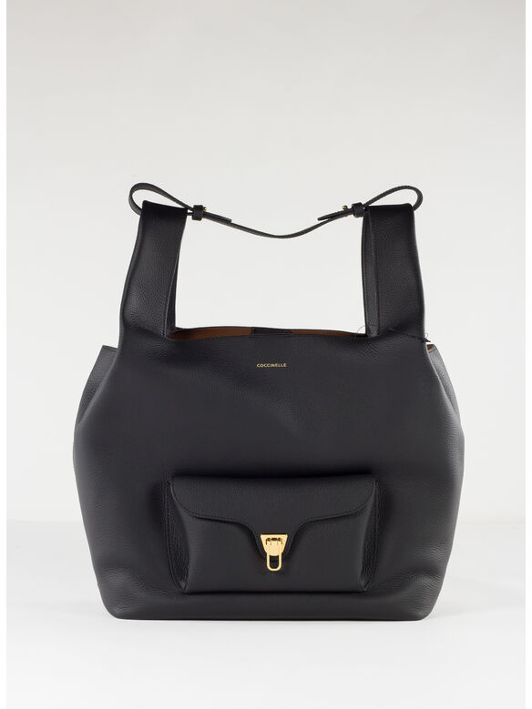 BORSA SHOPPING BEAT GENERATION, 613 NOIR/COGNAC, medium