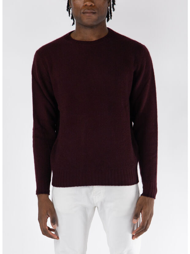 MAGLIONE GIROCOLLO CON FONDO A COSTINE, , large