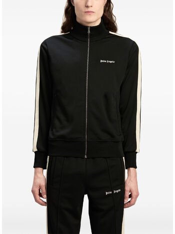 FELPA TRACK  FULL ZIP CON LOGO CLASSICO, 1003 BLACK/OFF WHITE, small