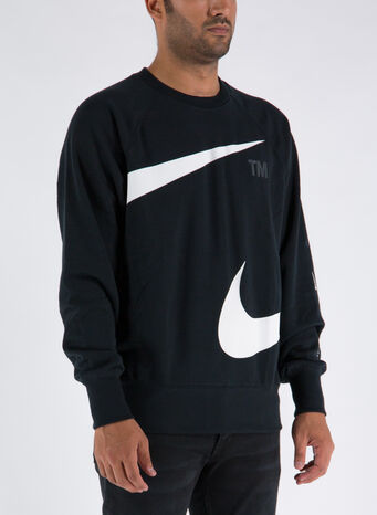 FELPA SPORTSWEAR SWOOSH, BLACKWHITE, small