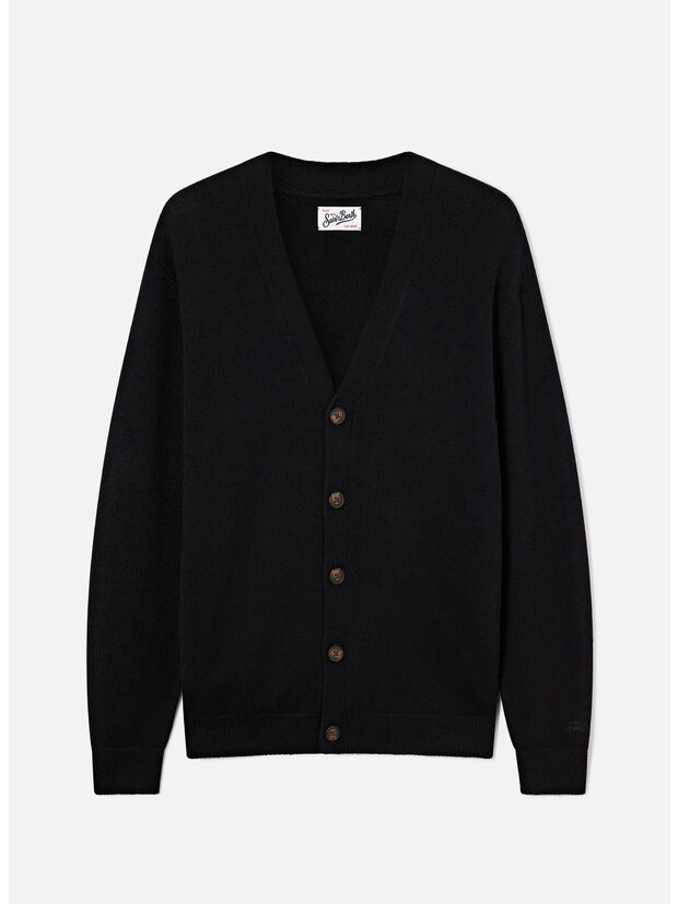 CARDIGAN HERRISON WOOL, 00068M 00 BLACK, large