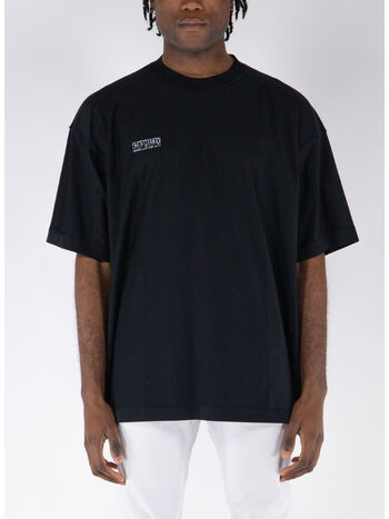 T-SHIRT INSIDE-OUT EMBROIDERED LOGO, BLACK, small