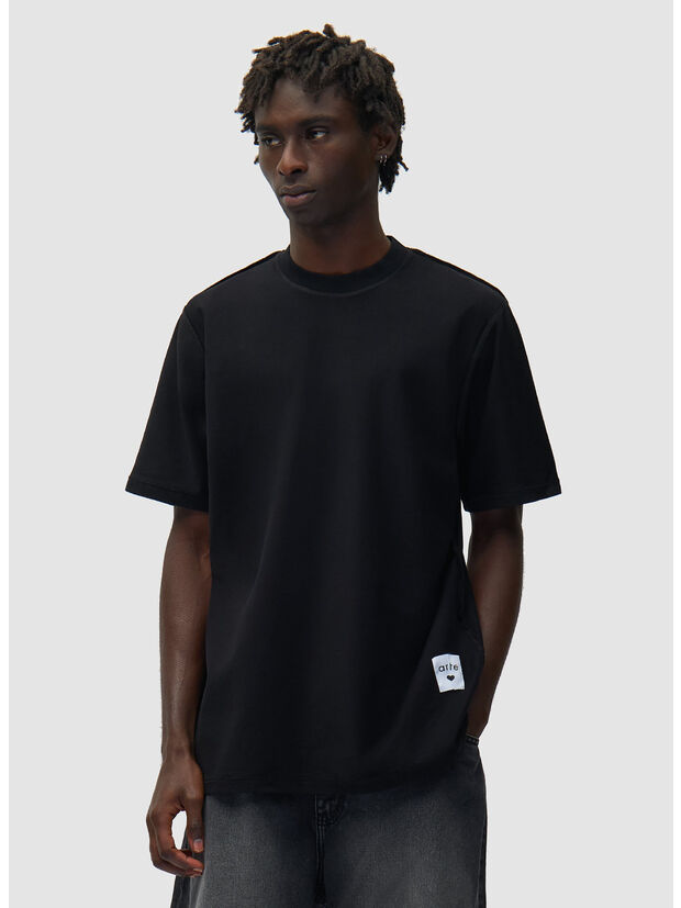 T-SHIRT REVERSIBLE LABEL, 1 BLACK, large