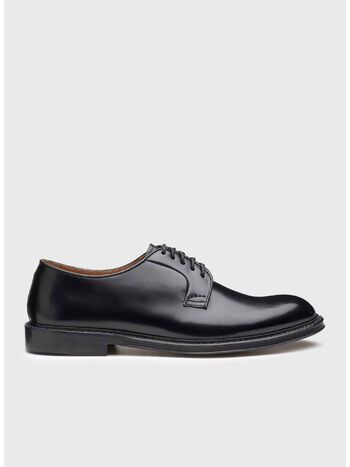 SCARPA DERBY STRINGATE IN PELLE NERA, NN00 NERO, small