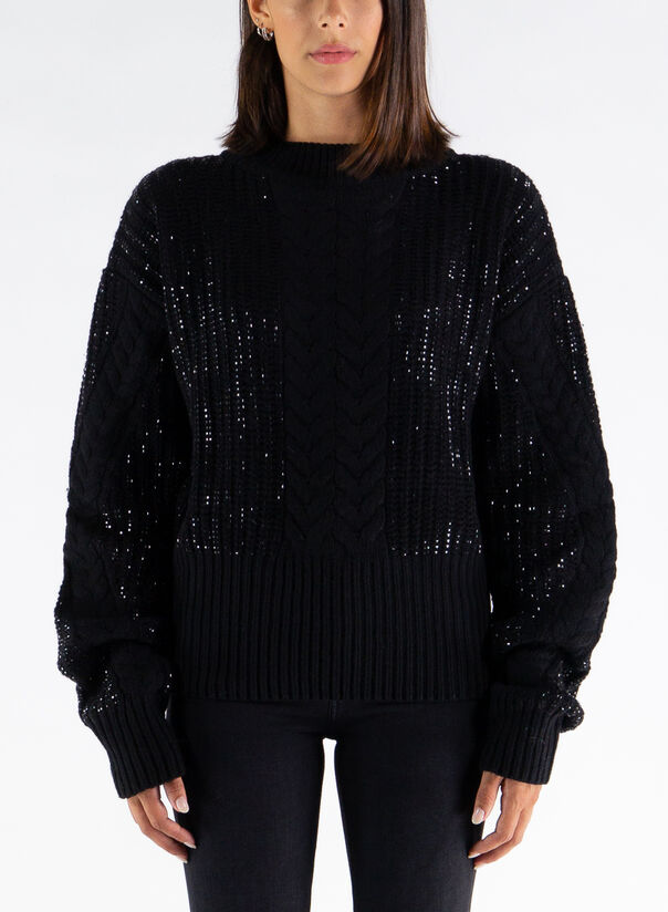 MAGLIONE DIAMOND, NERO, large