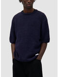 T-SHIRT CROCHET, NAVY, thumb