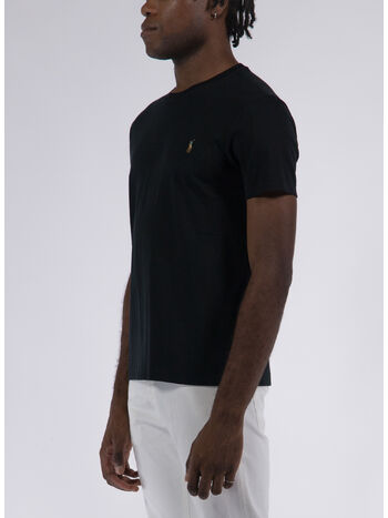 T-SHIRT CON LOGO, POLO BLACK, small