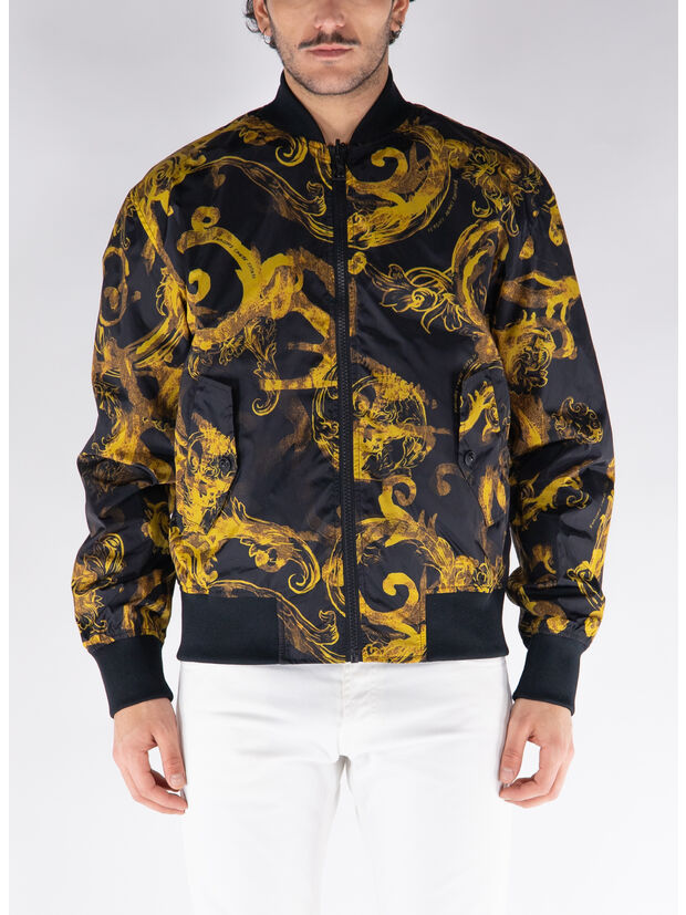GIACCA BOMBER DOUBLE-FACE WATERCOLOUR COUTURE, G89 BLACK/GOLD, large