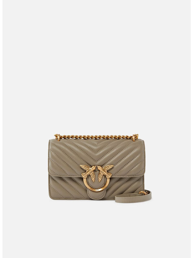 BORSA LOVE ONE MINI, I68Q NOCE/ANTIQUEGOLD, large