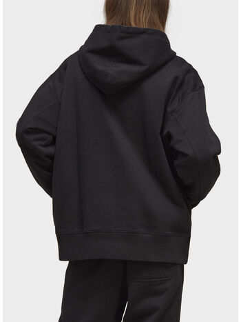 FELPA FRENCH TERRY ZIP HOODIE, BLACK, small