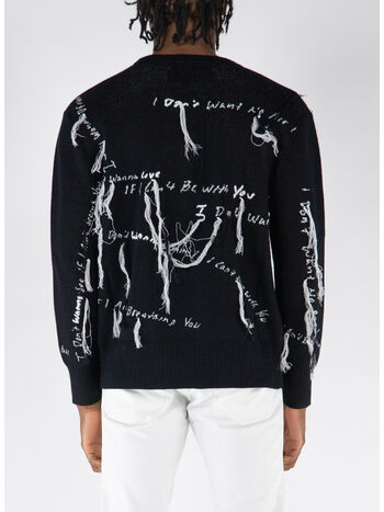 MAGLIONE KNIT LYRIC CREWNECK, 001 BLACK, small