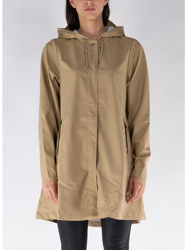GIACCA CON CAPPUCCIO A-LINE IMPERMEABILE, 24 SAND, large