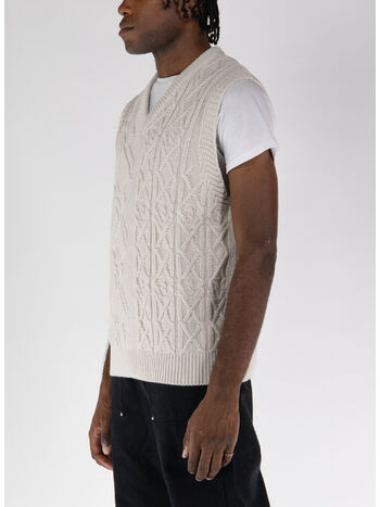 MAGLIONE MULTI TEXTURE, CREAM, small