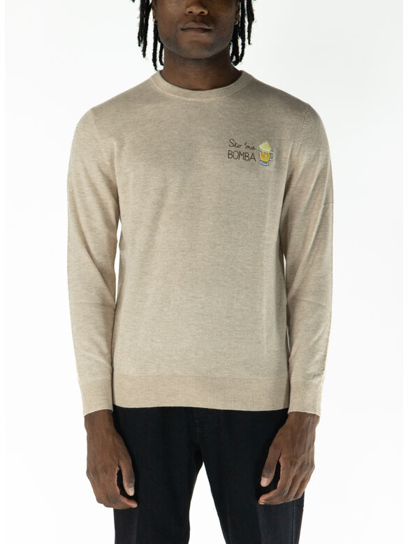 MAGLIONE GIROCOLLO HERON LIGHT, 03499I BAILEYS CREMA 11, medium
