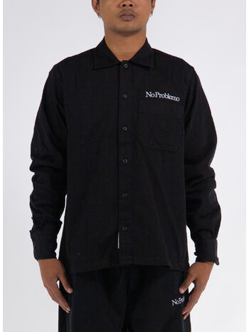 CAMICIA NO MINI PROBLEMO UNIFORM, BLK BLACK, small