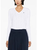 MAGLIONE SCOLLO V, WHITE, thumb