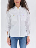CAMICIA IN POPELINE DI COTONE, 100 BIANCO, thumb