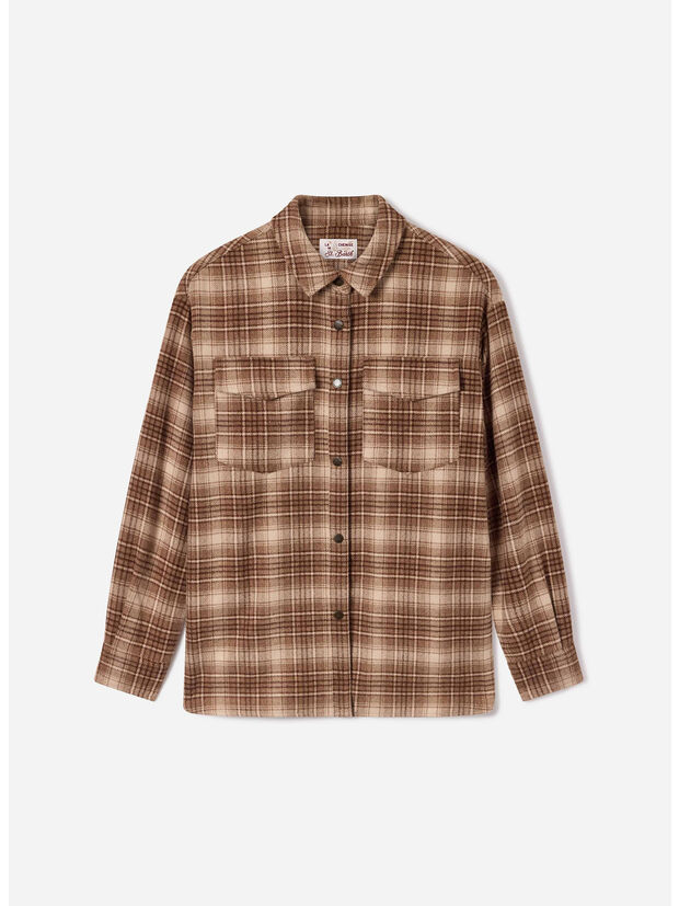 CAMICIA CAMBRY FLANNEL, 00098M TARTAN 1118 EMB, large