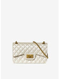 BORSA FLAT FALCON, WHITE / GOLD LUX, thumb