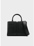 BORSA TOTE CON MOTIVO TESTURIZZATO, 110 NERO, thumb