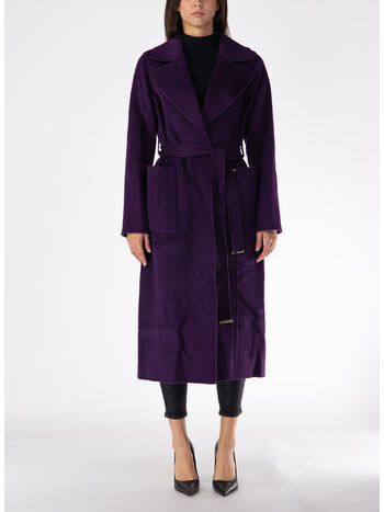 CAPPOTTO TRENCH CON COLLO REVERS, DARK IRIS, small