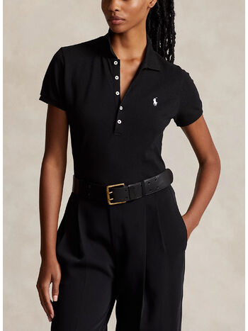 POLO JULIE, POLO BLACK/WHITE, small