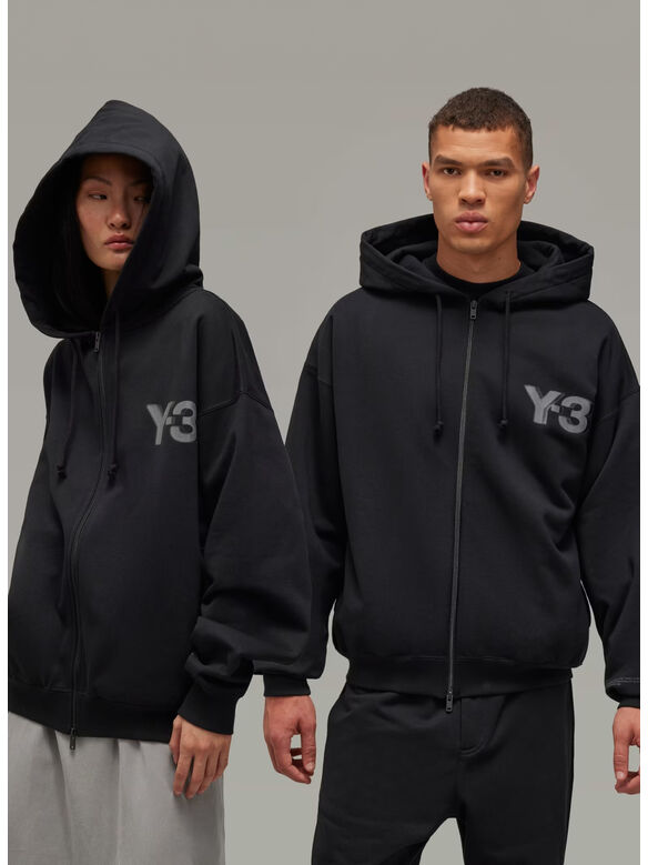 FELPA FULL ZIP CON LOGO, BLACK, medium